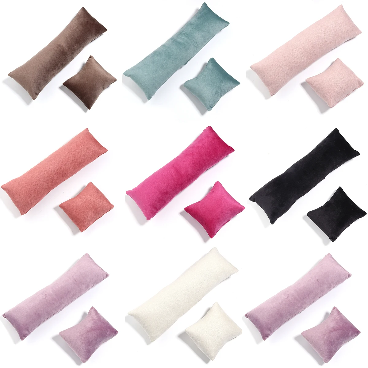 1 Set Gold Velvet Pearl Bracelet Watch Display Pillows Case Bangle Anklet Photography Prop Show Holder Jewelry Counter Organizer