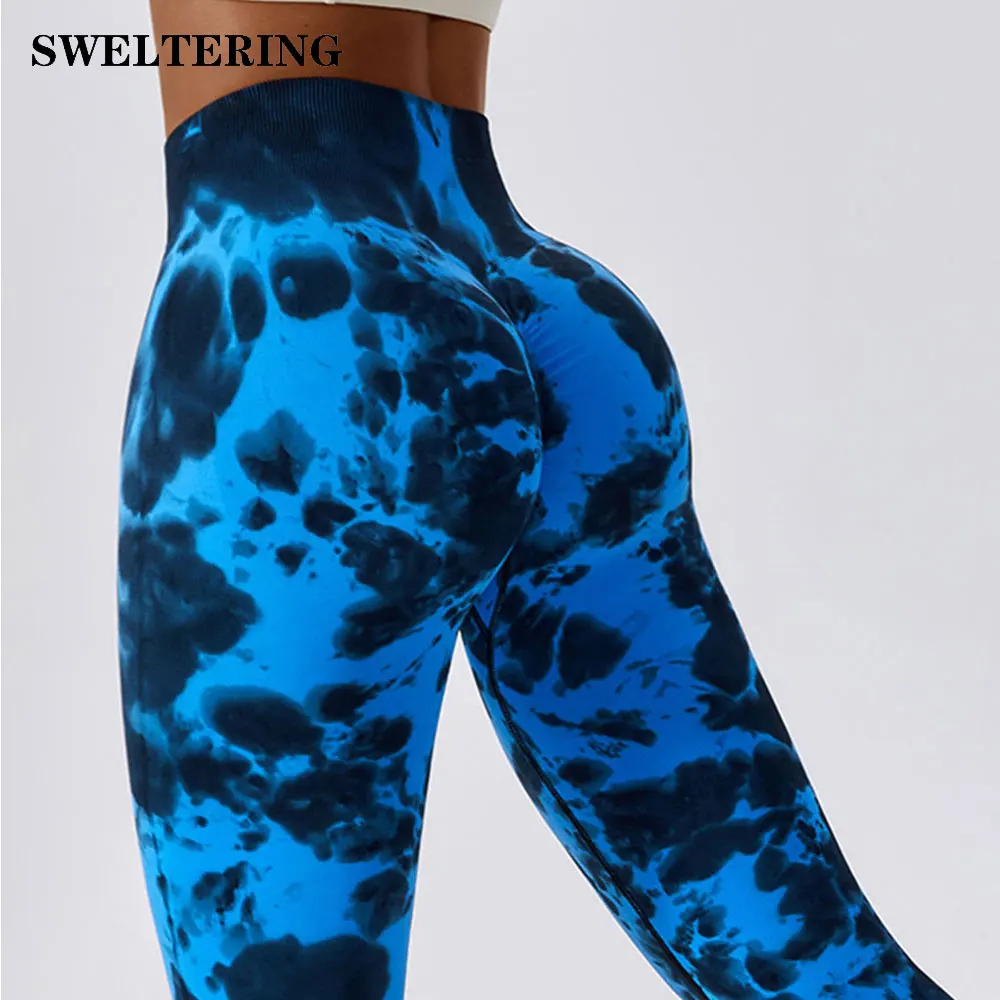 Seamless Tie Dye Leggings Women For Fitness Yoga Pants Push Up Workout Sports Legging High Waist Tights Gym Ladies Clothing