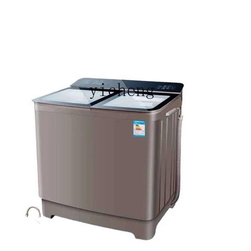 Household Washing Machine Semi-automatic Stainless Steel Double Cylinder Large Capacity Pure Copper Spin-Dry Old-Fashioned