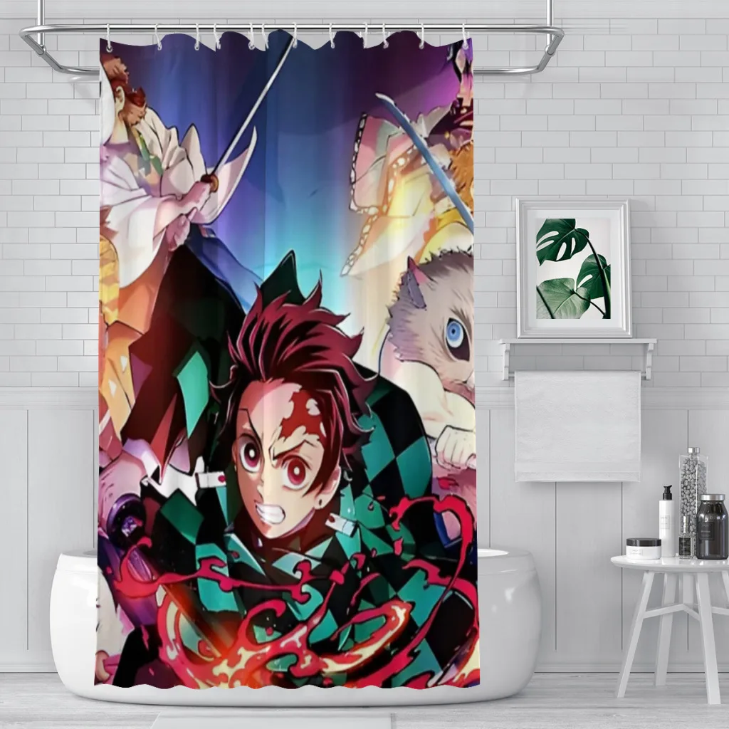 

Shower curtain Bathroom Demon Slayer decor Modern household items Bathroom curtain Graduation gift Festival gift