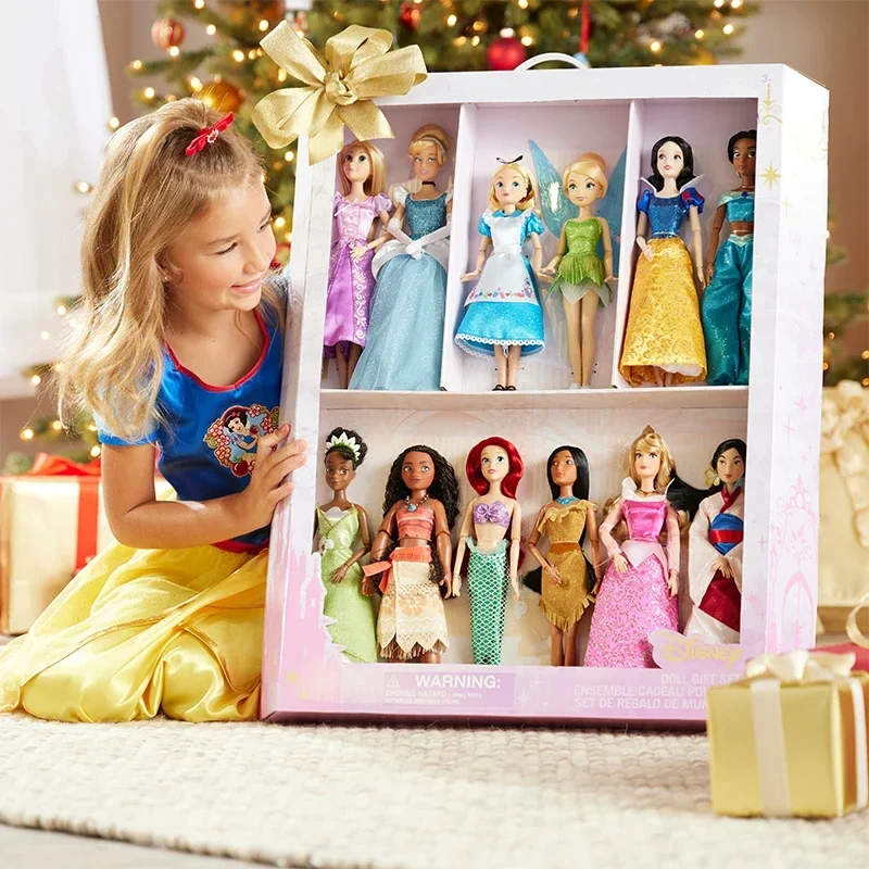 

Disney Elsa Snow White Rapunzel Belle Ariel Figure Doll Kawaii Pocahontas Jasmine Princess Model Toys Birthday Gift For Girls