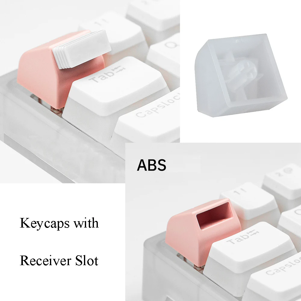 Receiver Storage keycaps No Backlit ABS Caps for Cross Switch Mechanical Gaming Keyboard White Black Pink Anti-lost ESC Keycap