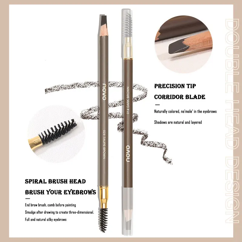 Nove Novel Pencils Eyebrow Enhancers Makeup Items High Quality Professional Brand Makeup Permanent Brown Eyebrow Tattoo Pencil