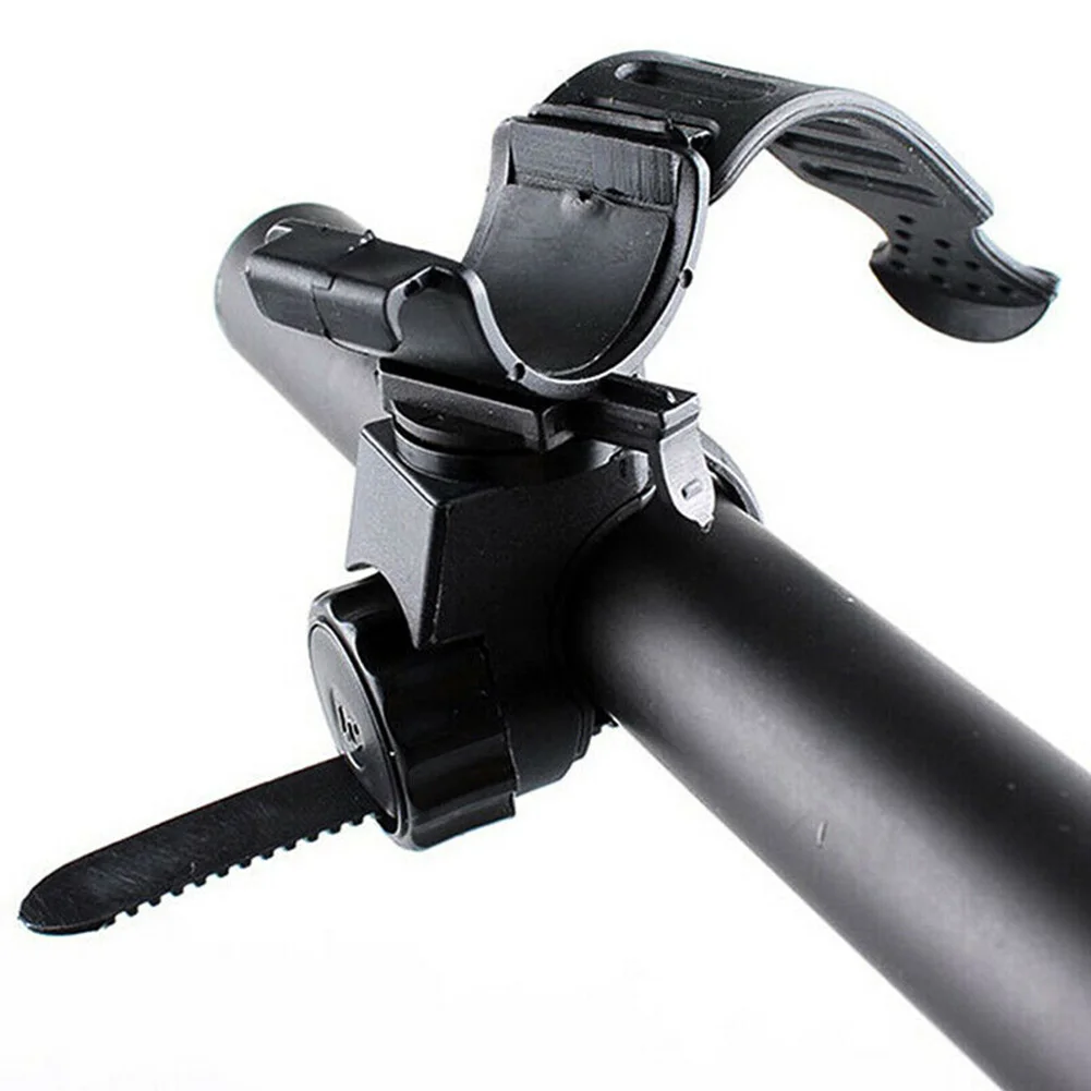 For 360 Degree Rotating Flashlight Clip with Adjustable Head Base for Secure Mounting on Riding and Work Equipment