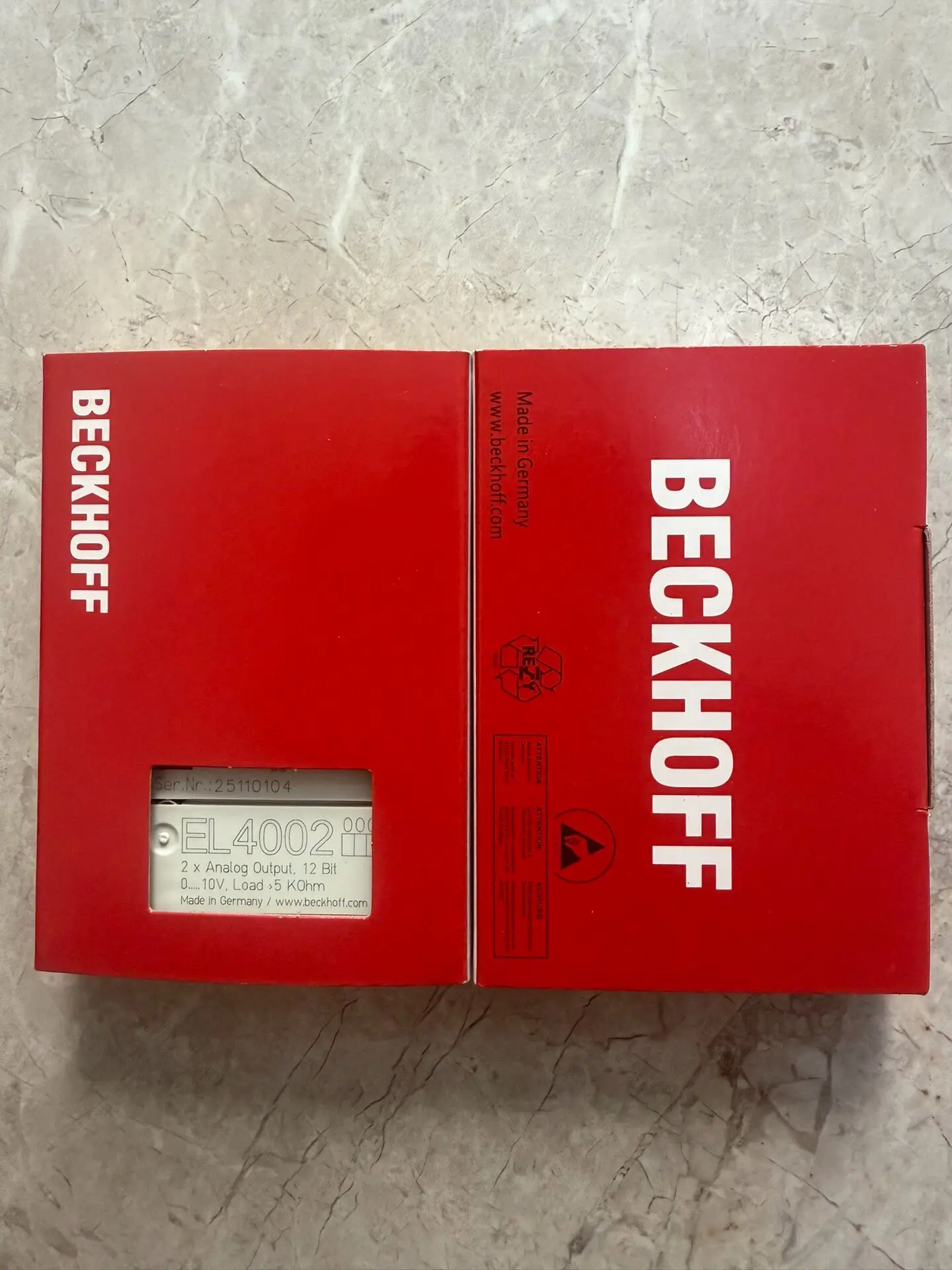 Beckhoff module EL4002 is spot genuine.