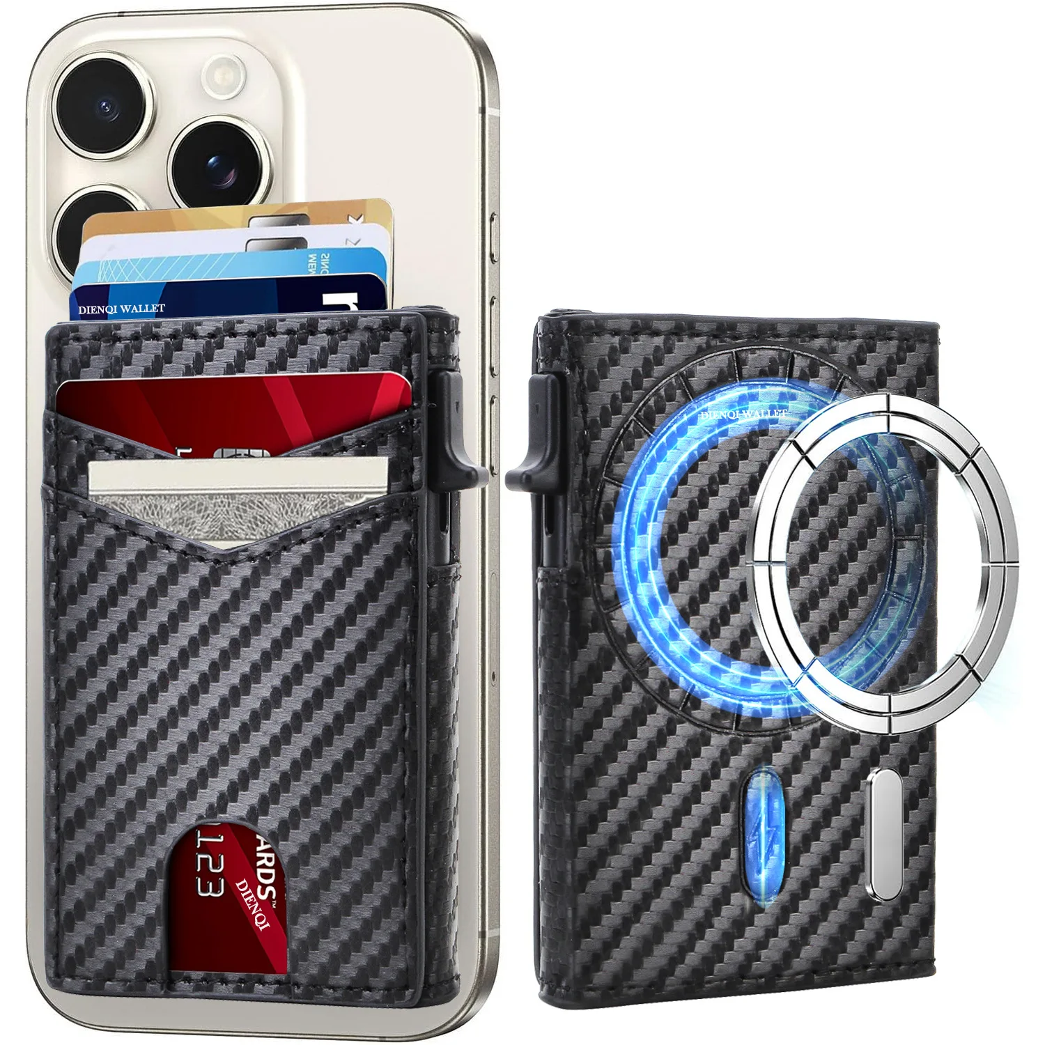 

Чехол для мобильного телефона с магнитным картой, мужской кошелек RFID для хранения свободных смены, портативный и легкий кошелек