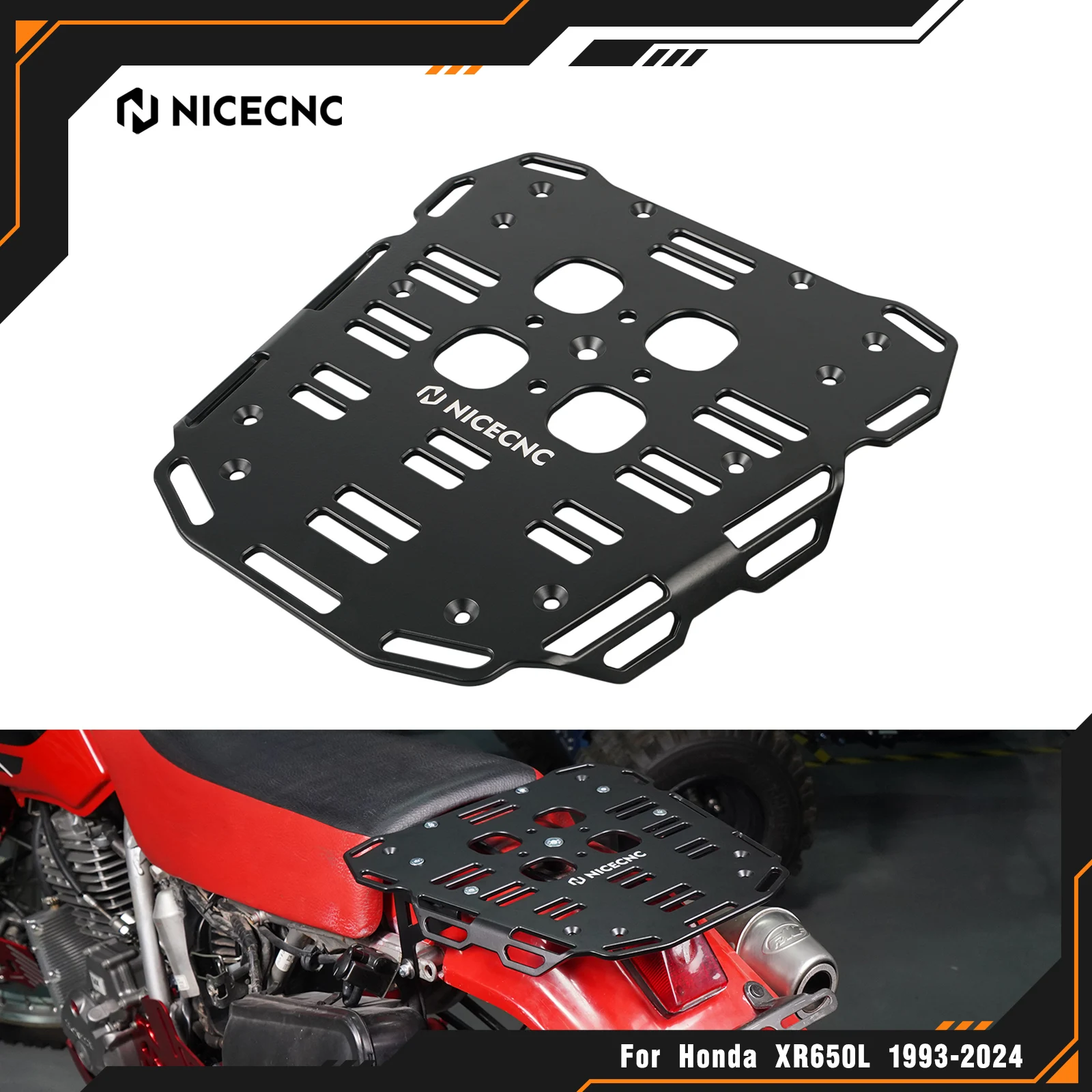 

NICECNC For Honda XR650L XR 650L 650 L 1993-2025 2024 2023 2022 Rear Luggage Rack 5052 Billet Aluminum Motorcycle Accessories