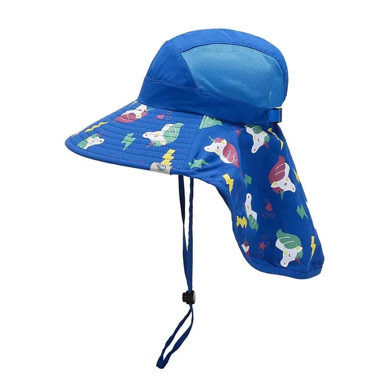 Spring Summer New Printed Kids Bucket Hat, Unicorn Sunscreen Quick Drying Hat, Outdoor Beach Hat For Men And Women