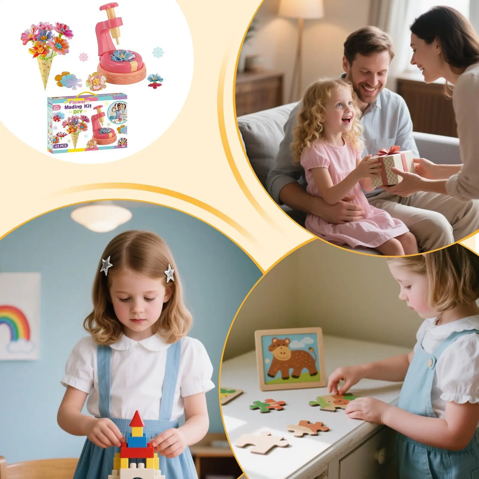 Flower Maker For Kids Preschool Floral Making Game Educational Flower Maker Activity For 6 Years Boys Girls Spring Easter