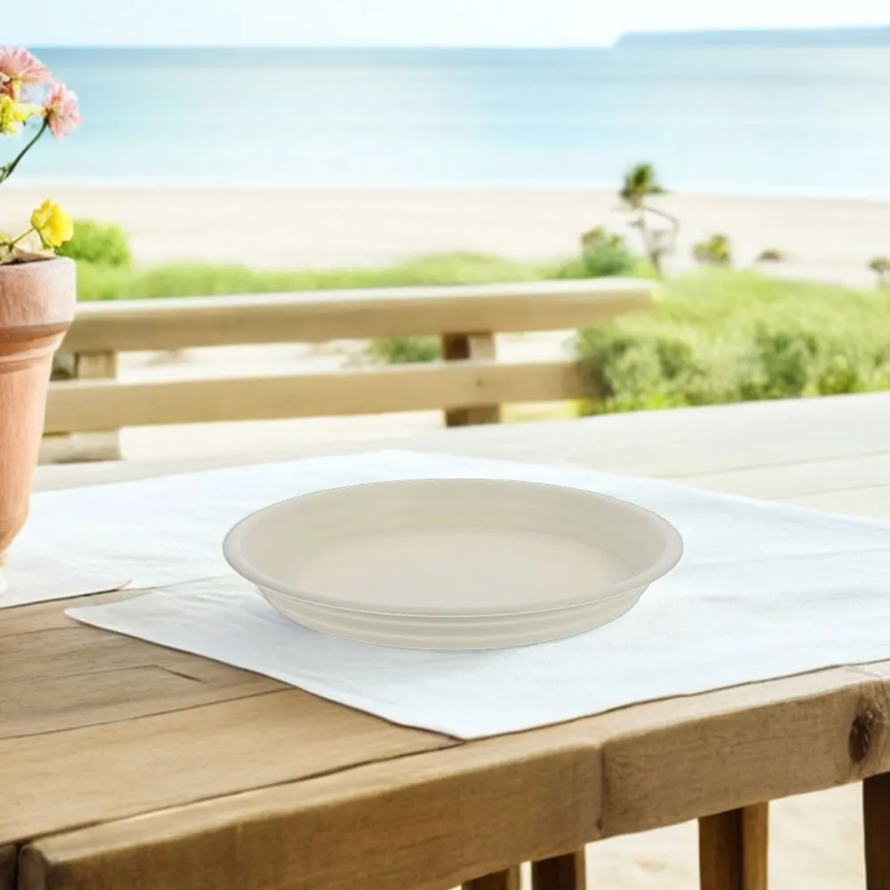 

4 Pcs Flower Pot Base Patio Drip Tray Indoor Water Catcher Flowerpot Holder Saucers Beige Planter