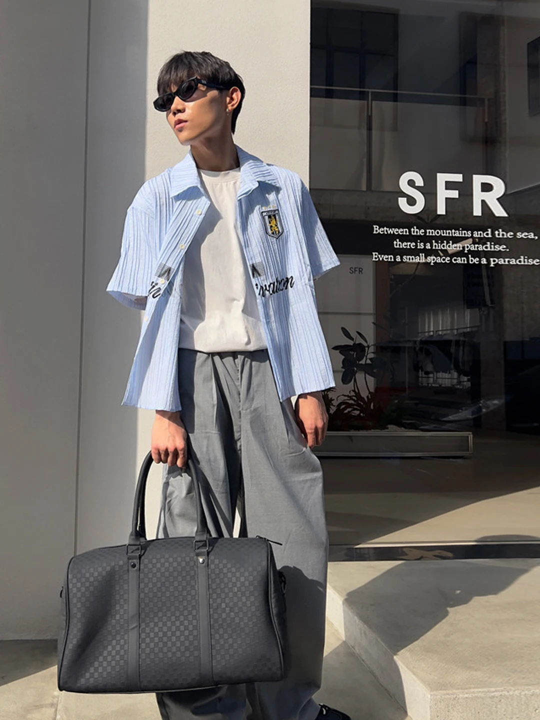NIN High-End Casual Large Capacity Street Retro Underarm Pillow Tote Bag Unisex Shoulder Bag Leisure PU Pure Color Square Shape