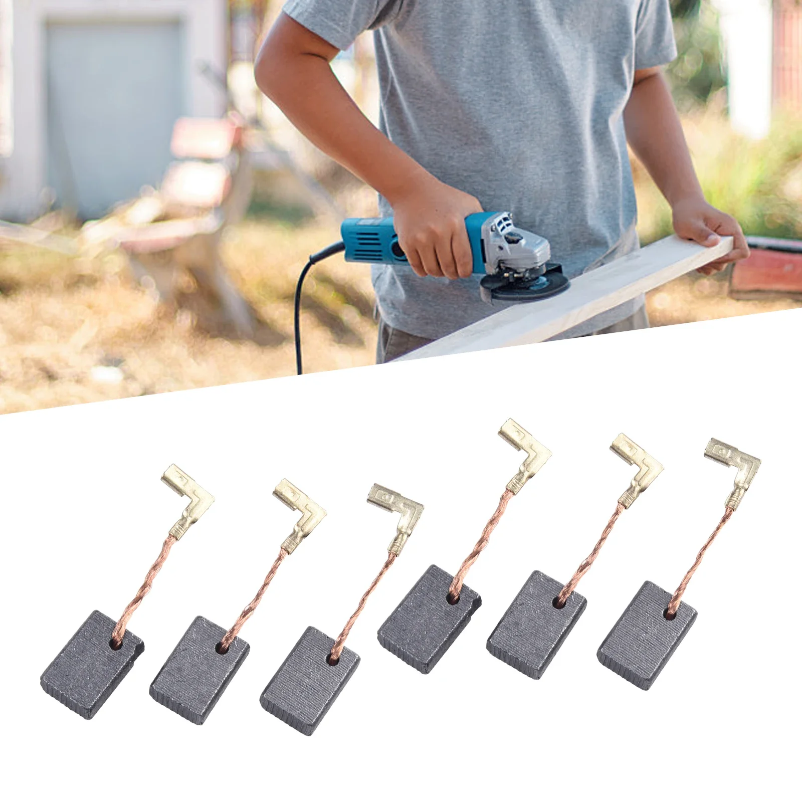 

Premium Carbon Brushes for 9553NB 9554NB 9555NB 9556NB 9556PB 9557NB 9557PB 9558NB 9558PB GD0600 Angle Grinder Pack of 6