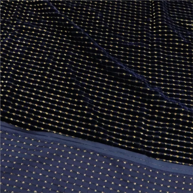 

High-end custom-made dress and cheongsam made of woven velvet brocade polka dot viscose embossed flowered fabric