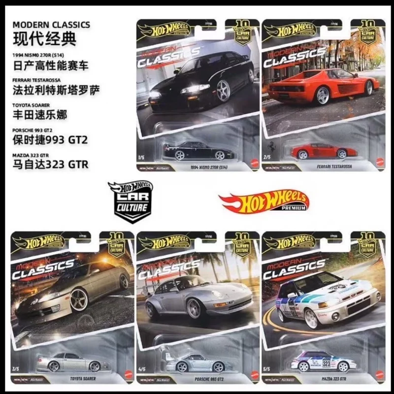 2026 Hot Wheels Premium FPY86-S Modern Classics Model Car Toyota Ferrari Testarossa Porsche 993 Gt2 Mazda Collector 1:64 Diecast