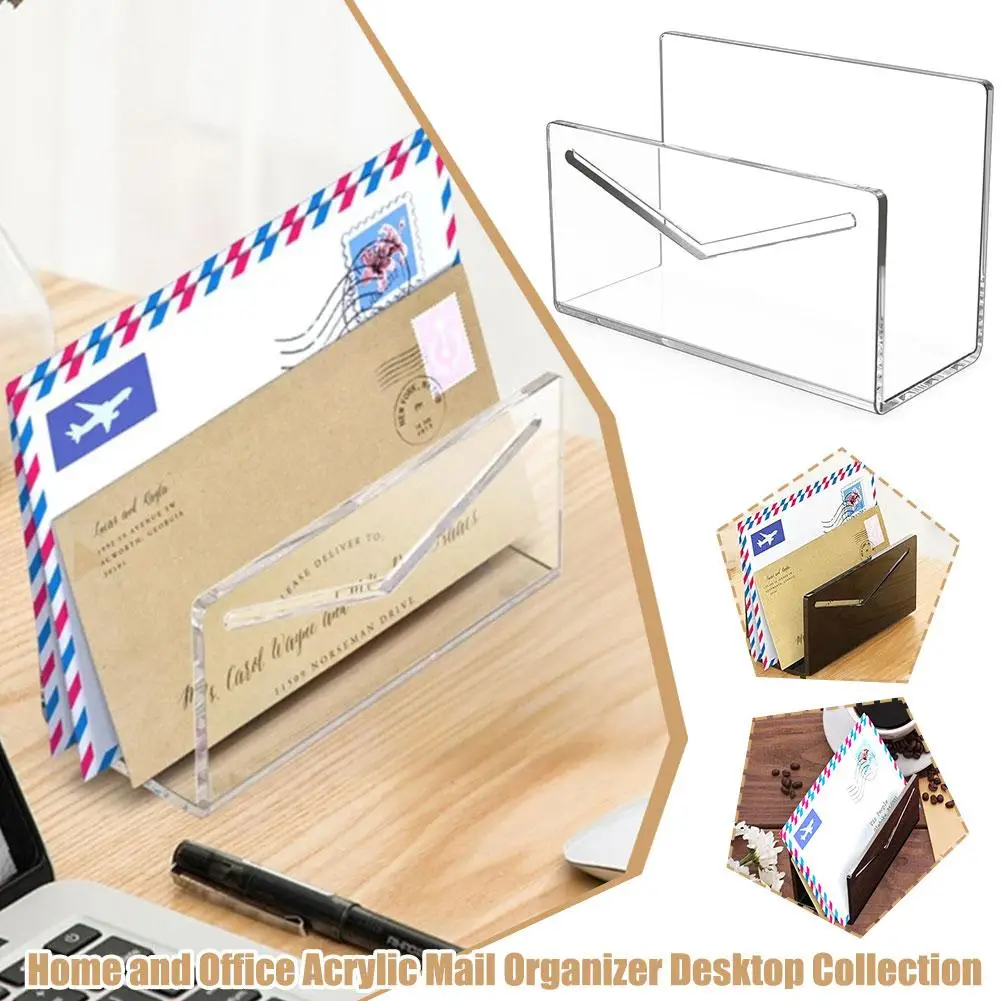 

Acrylic Mail Organizer Email Classifier Letter Folder Desktop Storage Device For Home Office Use O4K9