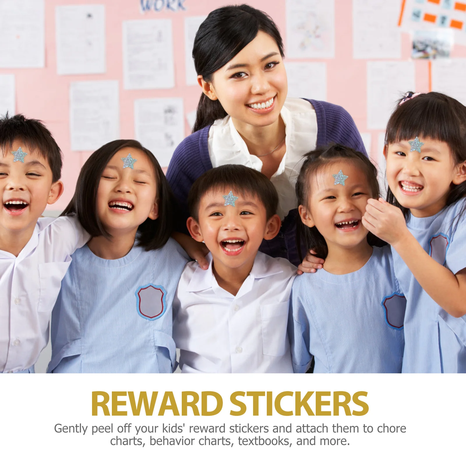 

Shiny Star Stickers 2 Rolls Chic Star Decals for Office Home Decorations Kids Rewards Tags Children Reward Stickers