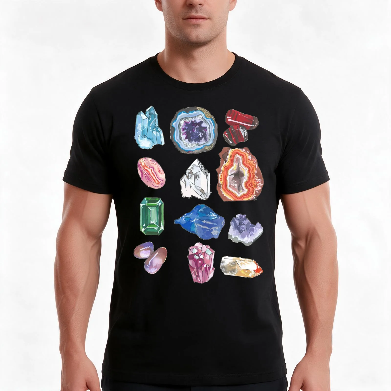 Rock Collection T-Shirt, Summer Casual Cotton Tee, Oversized Streetwear Tops, Vintage Graphic Print, Loose Fit Short Sleeve
