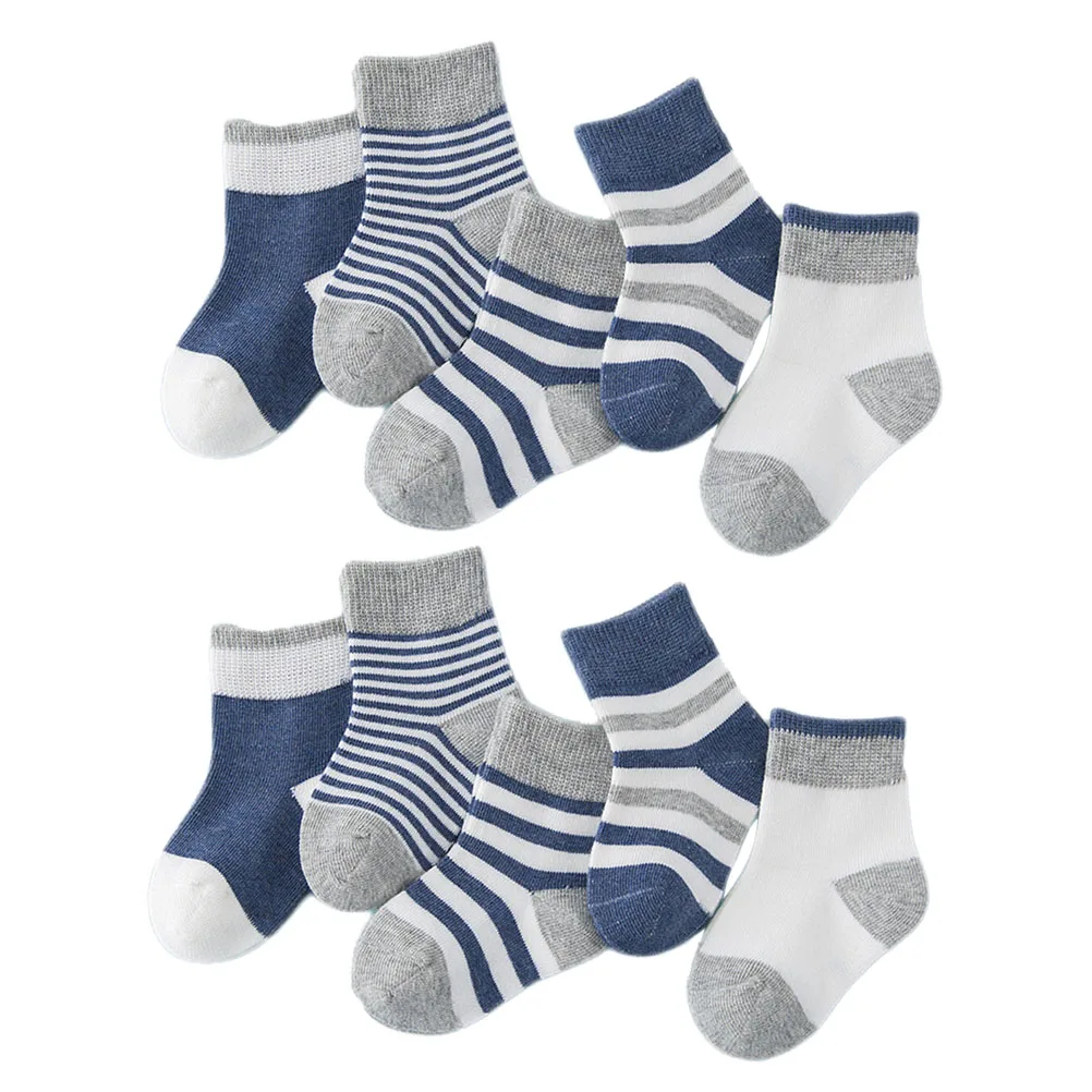 

5pcs Baby Socks Toddler Cotton Unisex Newborn Kids 1-3 Years Old Soft Breathable Anti-Slip Cute Design Watermelon Red Mixed