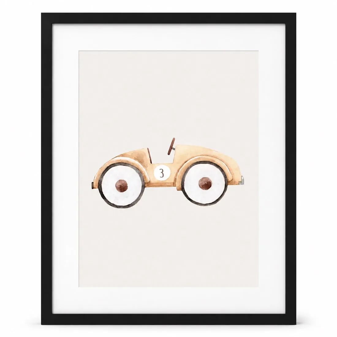 Beige Toy Car Poster,Canvas Wall Print,High‑Grade Home Decoration Artwork for Bedroom,Living Room,Office & Interior Space