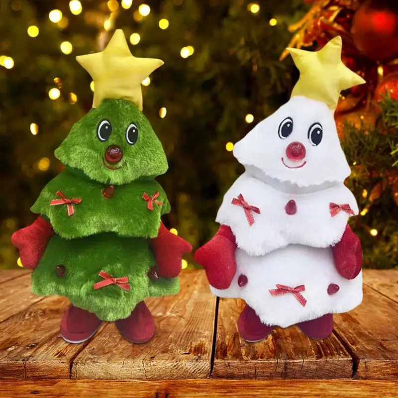 Musical Dancing Christmas Tree Plush Singing Dancing Christmas Tree Doll Playful Festival Toys Decoration Gifts For home