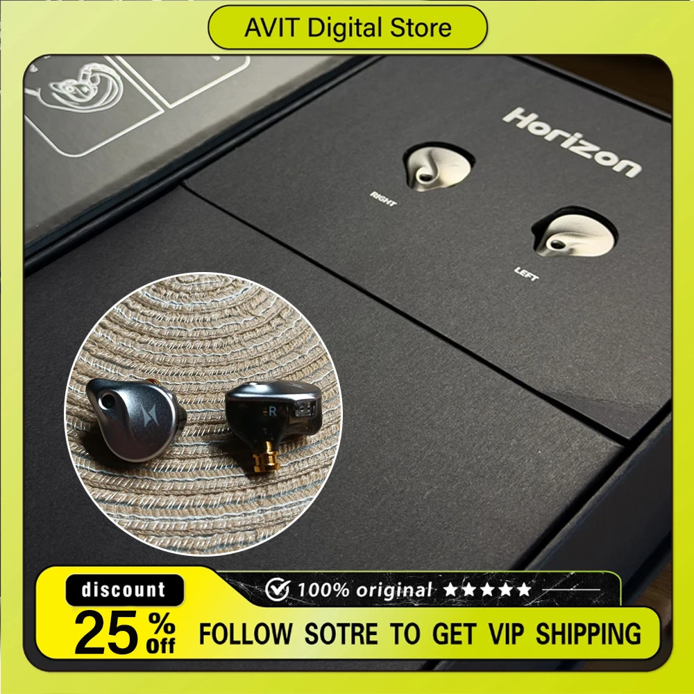 

ATK Horizon 1.2m Wire Length Wired Headphone AI Noise Cancelling Microphone 10mm Large Dynamic Coil in-Ear Game Headset