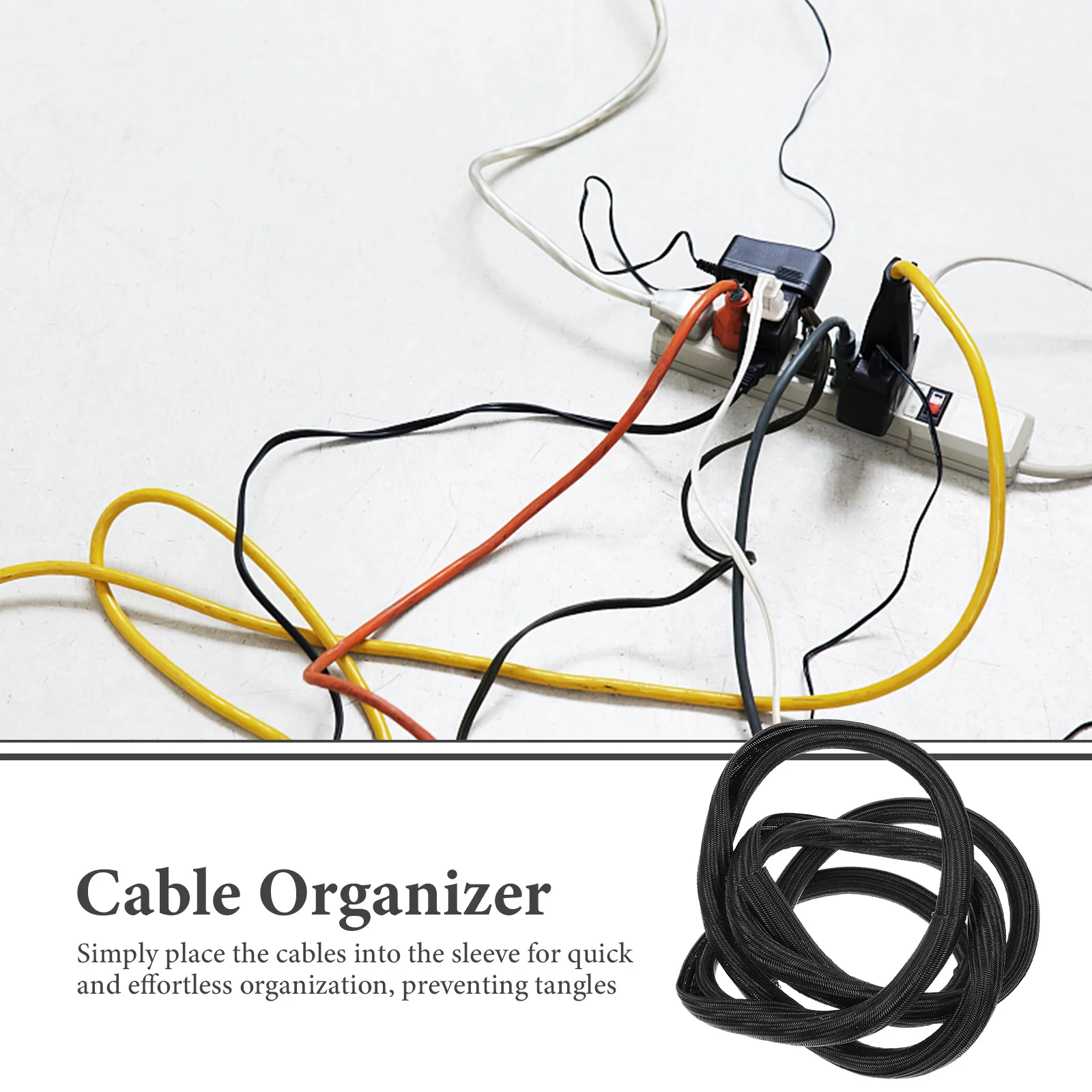 

Кабельный рукав, органайзер для проводов, устойчивый к жеванию защитный шнур для домашних животных, регулируемая длина, кабельная обертка для стола