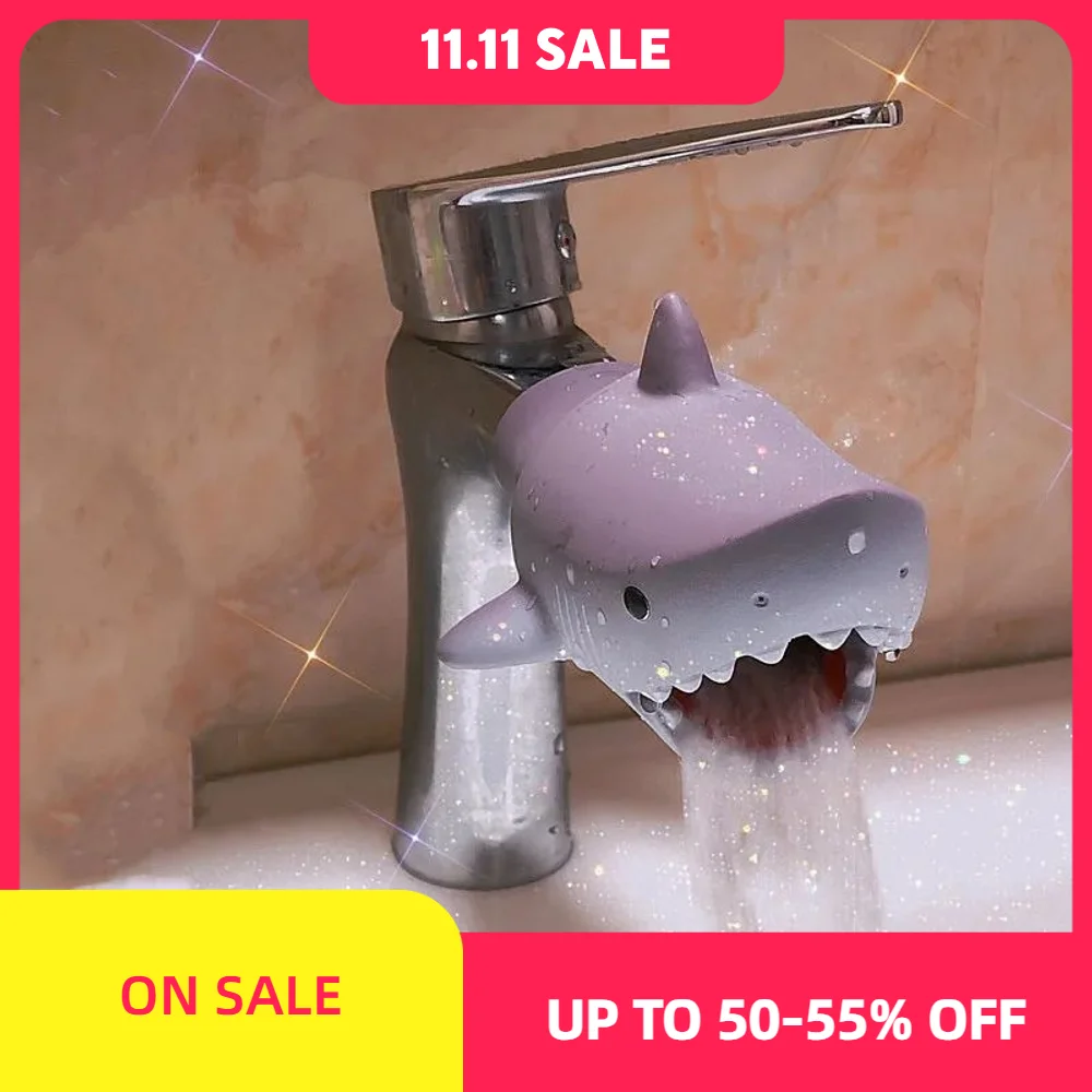 Shark Faucet Extender Water Saving Help Children Wash Hands Device Bathroom Kitchen Accessories Sink Faucet Extension