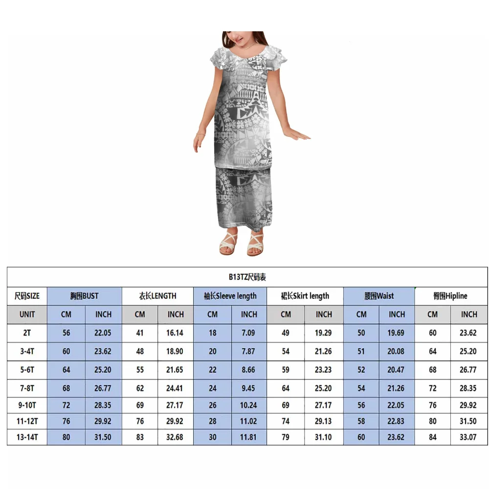 Nuovo set di abiti a maniche corte Puletasi da donna dell'isola polinesiana Abito lungo da ragazza Set da famiglia per feste hawaiane Camicia da uomo