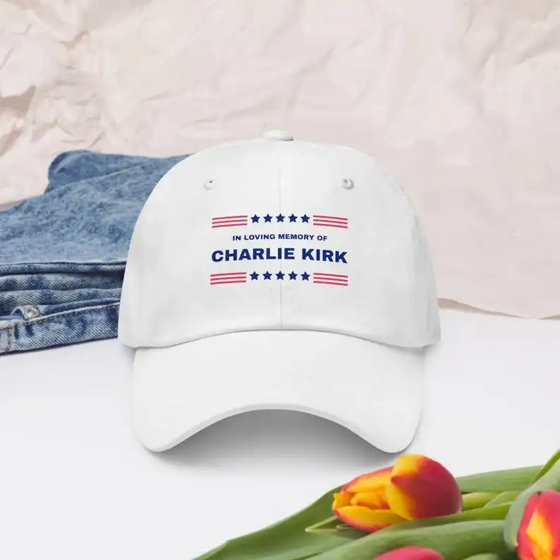 Винтажная кепка In Loving Memory Charlie Kirk, шляпа Чарли Кирк 1993-2025, шляпа с рваной Чарли Кирк, мемориальная шляпа