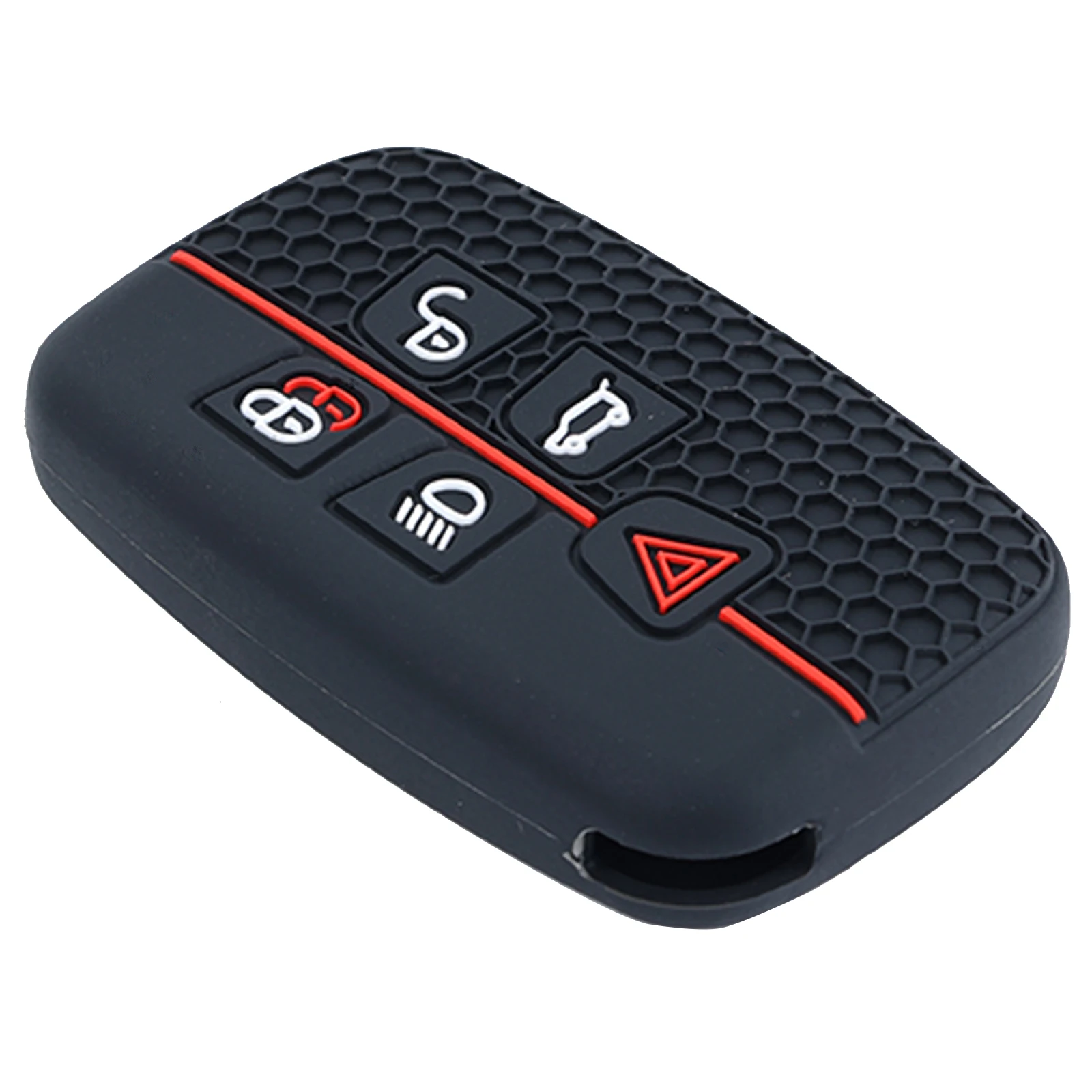 Remote Key Ring Chain Holder Case Cover Shell 5 Button Silicone For Range Rover Sport Evoque Jaguar Land Rover Freelander 2014