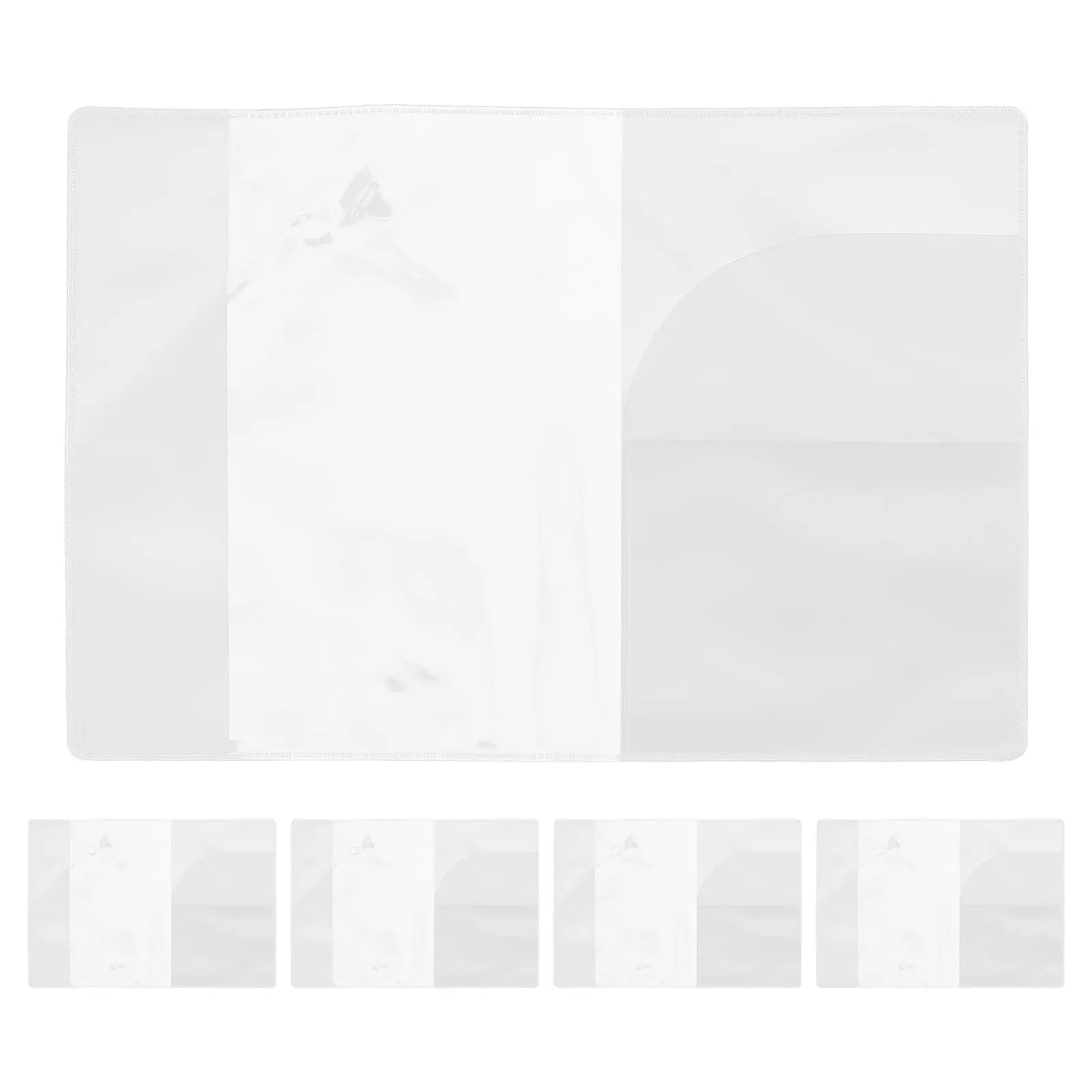 5 Pcs Passport Case Card Protector Sleeves Holder Pouch Pvc