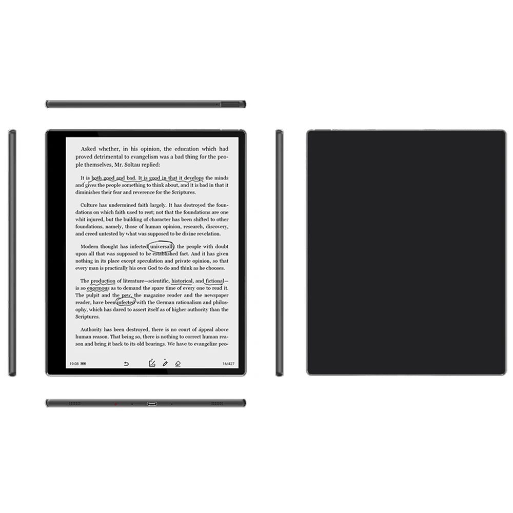 Electronic Ink Display White Black E-reader | 13.3inch Android | Low Power Long Battery Life WiFi Digital Reading PDF/TXT