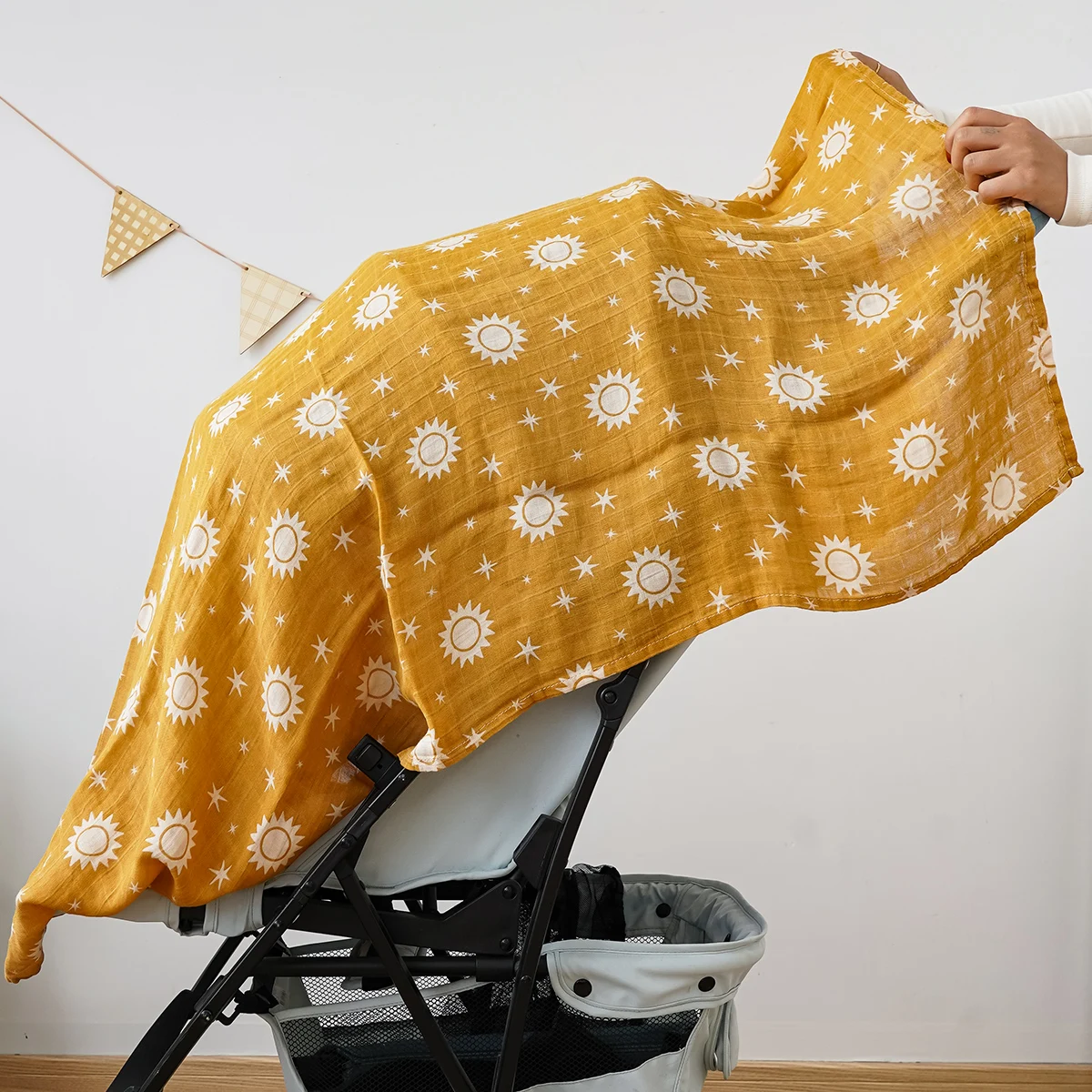 بطانية أطفال من الخيزران والموسلين ، مجموعة من 3 أجزاء ، بطانية قطنية ناعمة ، مطبوعة ، للمواليد الجدد