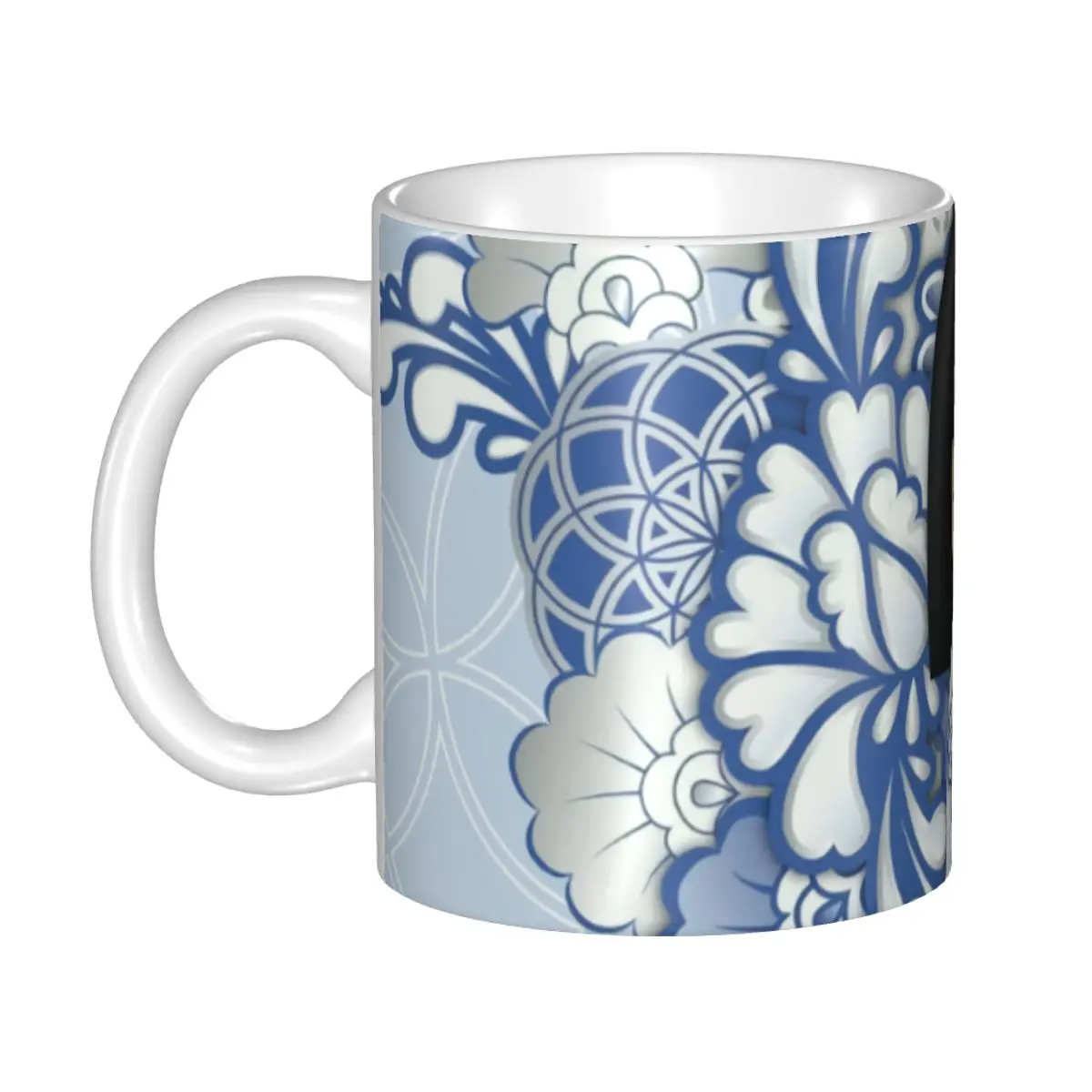 Custom Japanese Girl Sakura Kokeshi Doll Coffee Mug DIY Personalized Ceramic Mug Creative Gift