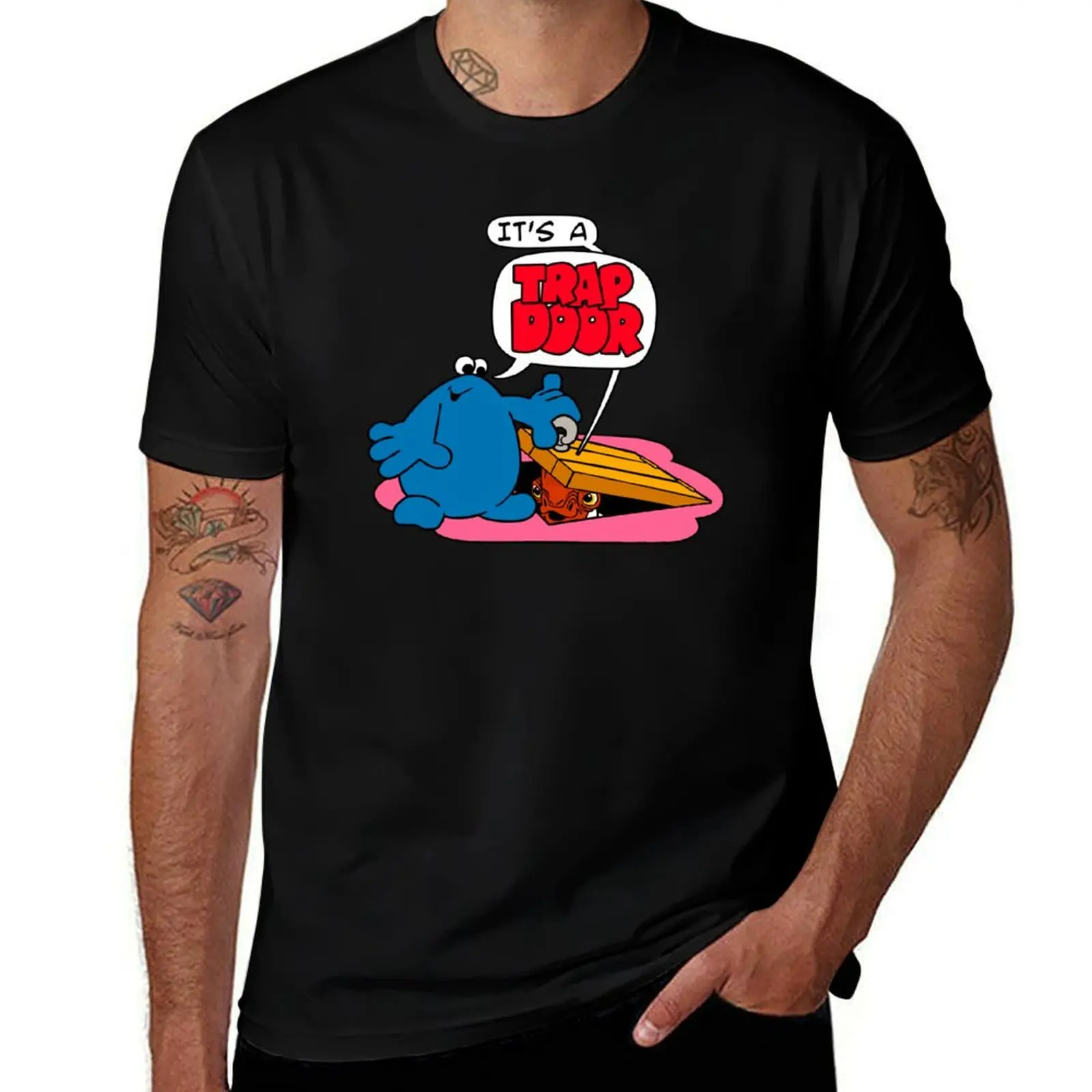

It's A Trap Door T-Shirt t shirts for man graphic vintage man t shirt cotton high quality T-Shirt