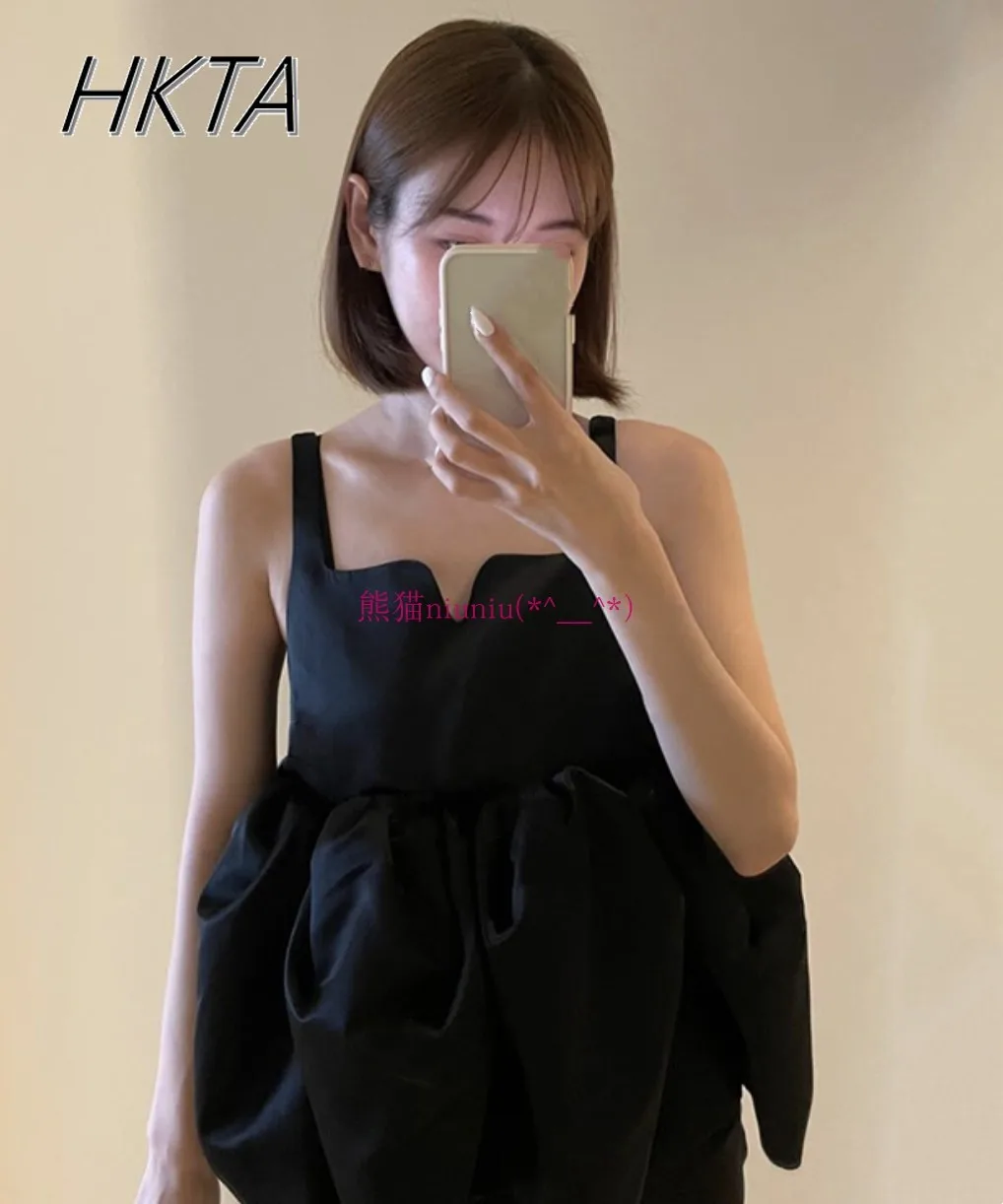 Japońska koszula bez rękawów z szelkami Letnia nowa wysokiej klasy sukienka Kamizelka z dekoltem w szpic Słodkie dziewczyny Kobiety Temperament Tanks Camisole