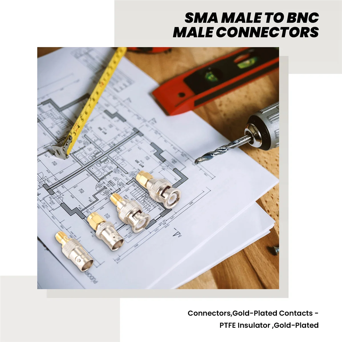 Abjt 4Pcs Bnc To Sm… - image