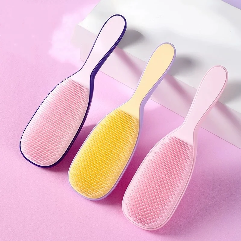 

Расческа для массажа кожи головы с длинной ручкой, антистатический массажер, гладкие волосы, анти-узло, отшелушивающая щетка для волос, глубокая чистка, уход, инструменты для укладки