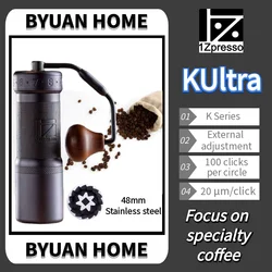 Super cool dark Black 1zpresso K ultra portable coffee grinder coffee mill grinding super manual coffee bearing recommed