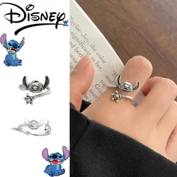 Disney Lilo & Stitch Anelli per dita aperti Simpatico cartone animato Stich Anello per coppia creativo premium femminile Regalo per donna di gioielli per feste di moda