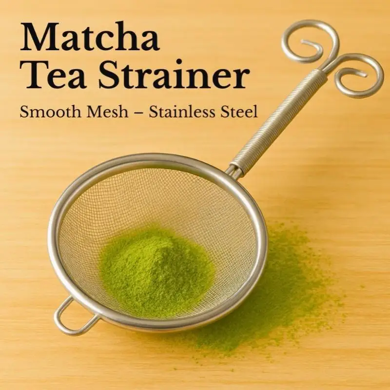 Stainless Steel Fine Mesh Sieve Teapot Handle Matcha Sifter Rust Proof Easy To Clean Very Fine Mesh Cocktail Strainer