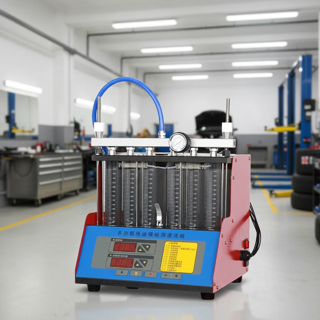 In-stock Auto Injector 6 Cylinders Test Equipment Ultrasonic Fuel Injector Cleaning Machine Petrol Nozzle Cleaner for Car Care