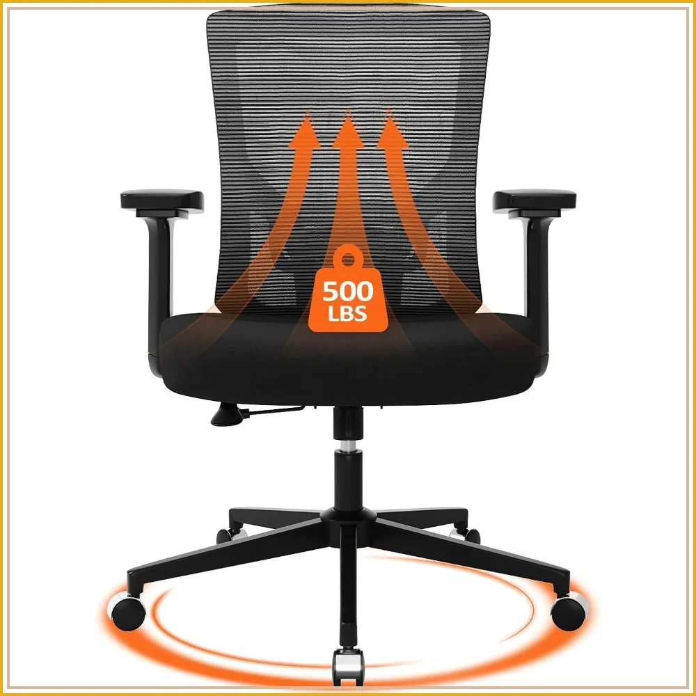500 lbs Big and Tall Office Chair with Spring-Supported for Heavy People