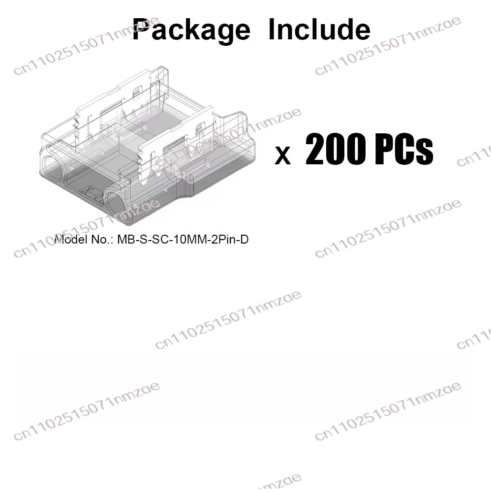 ‌200pcs COB LED 2 Pin L-Shaped Connector 10mm Monochrome Thread to Board Fast Shipping