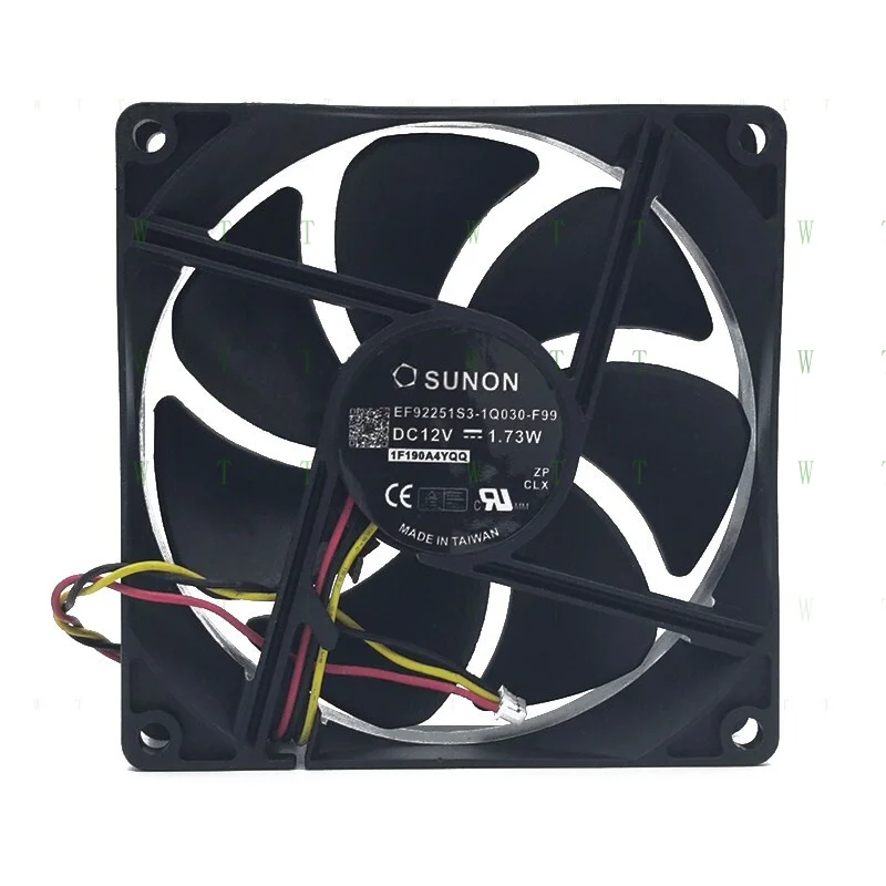 H 1 PCS FOR SUNON Fan EF92251S3-1Q030-F99 DC12V 1.73W 9225 9cm Inverter/Chassis Fan