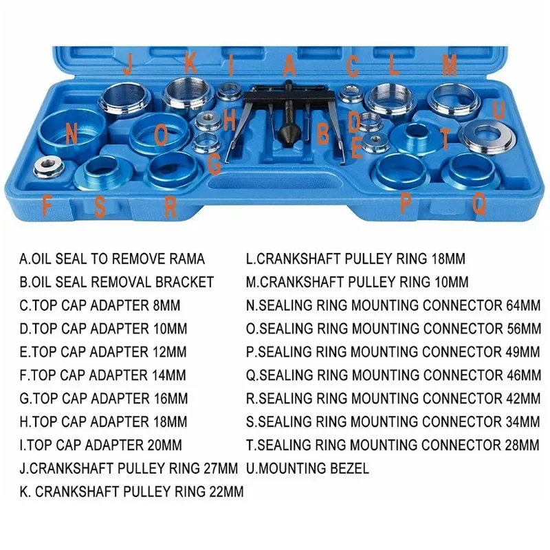 Camshaft Oil Seal Disassembly and Assembly Tool Set Curved Shaft Oil Seal Tool Oil Seal Disassembly and Assembly Tool