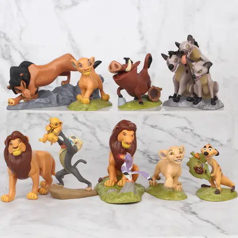 Disney 9 teile/satz 4,5-8,5 CM Der König Der Löwen Simba Nala Timon action Figur modell Anime Figuren Weihnachten geschenk für die kinder