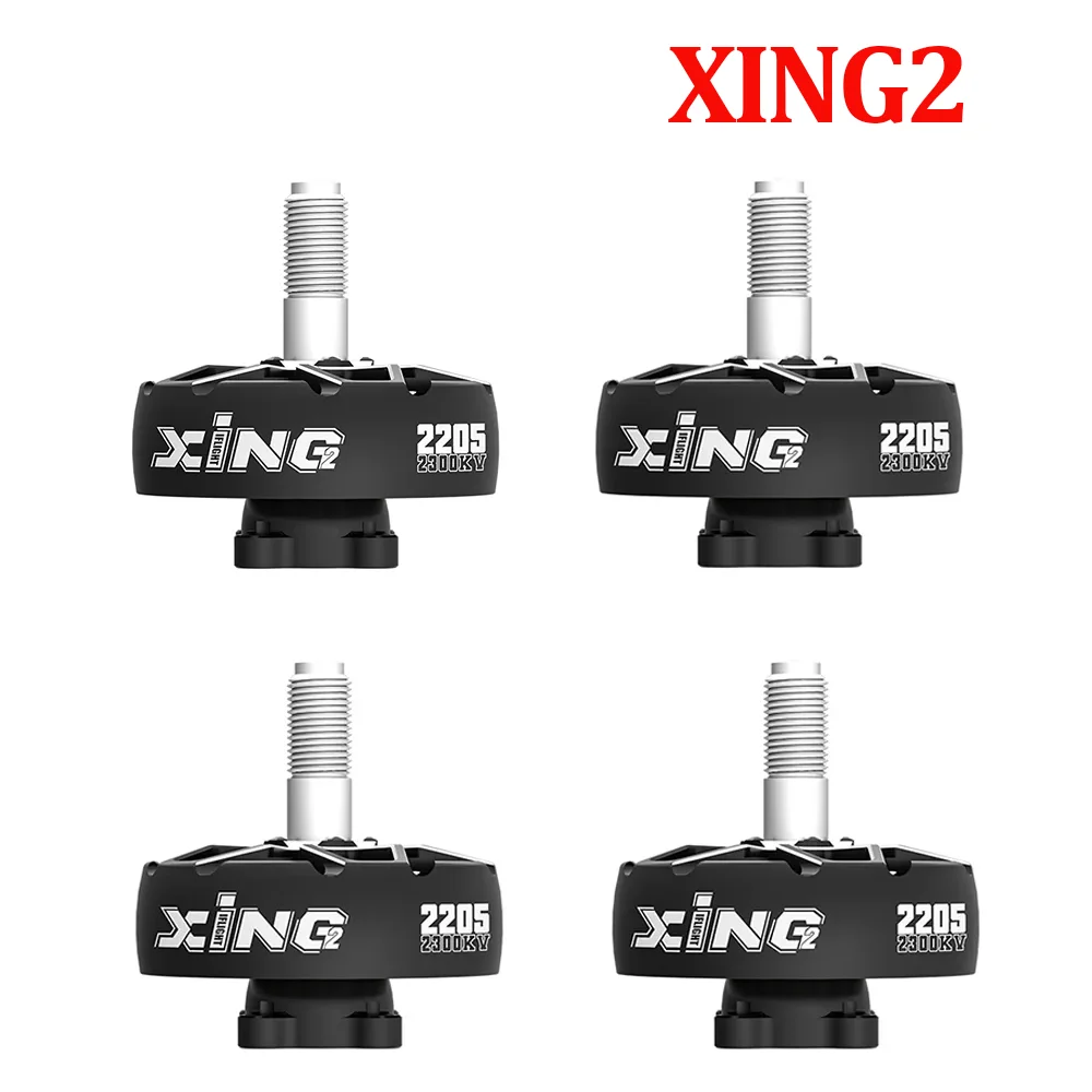 

4 шт. iFlight 2025 Новый XING2 2205 2300KV/3200KV 4-6S FPV NextGen Двигатель черный с монтажным отверстием 12*12 мм/M2 для деталей FPV