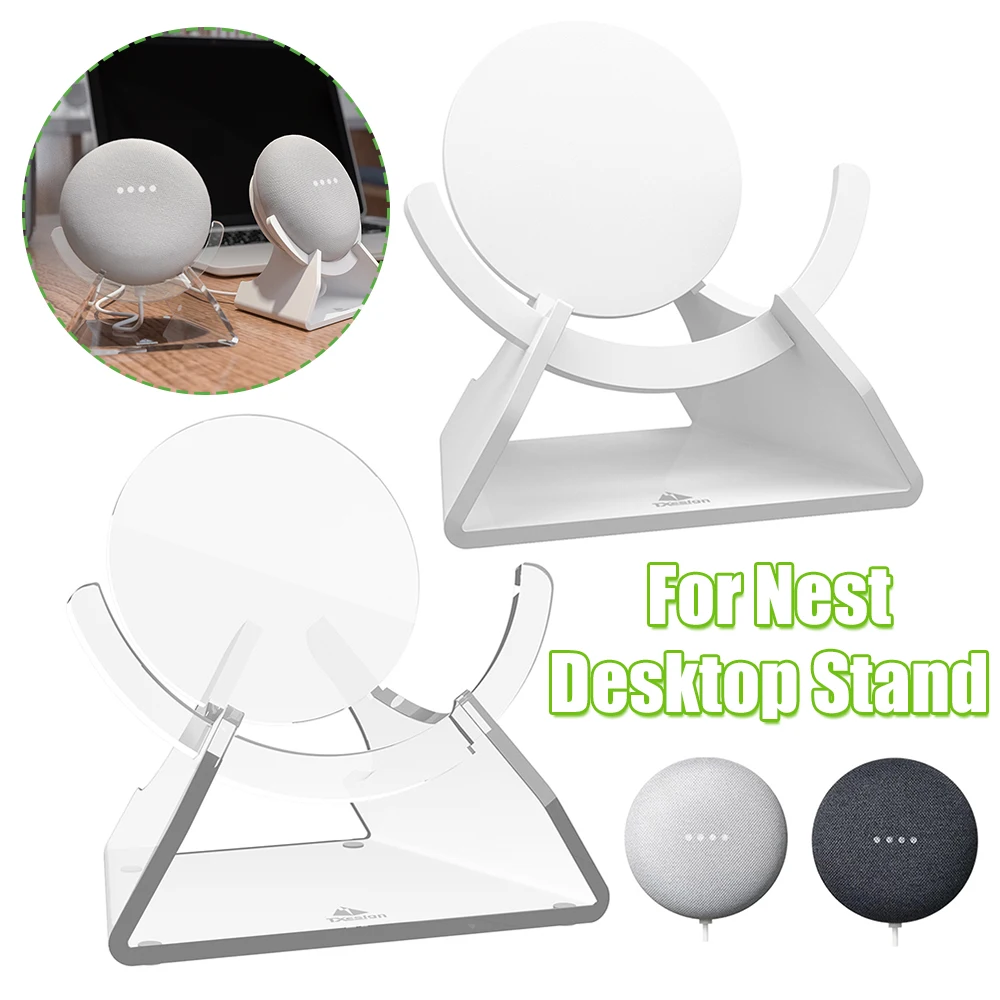 Desktop Rechtop Stand Acryl Desktop Houder Luidspreker Houder voor Nest Mini Speaker Desktop Accessoires