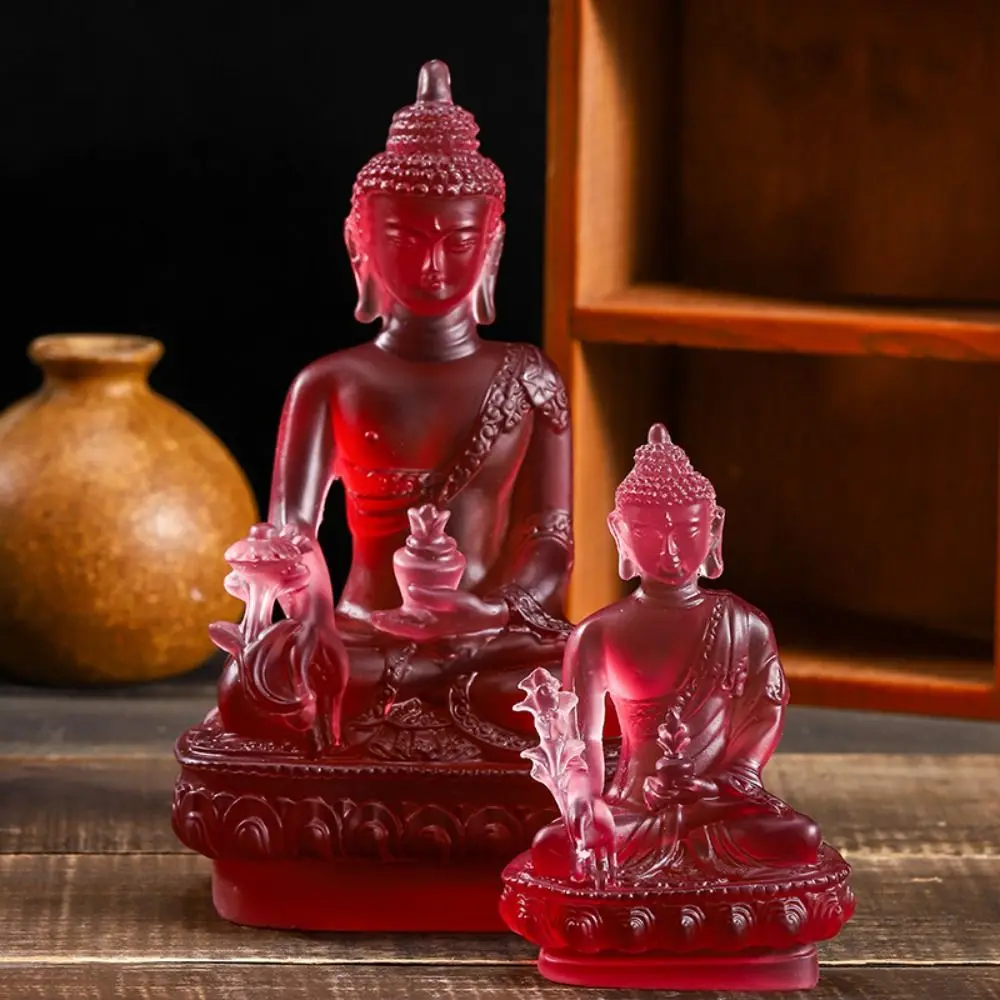 Thai-style Medicine Buddha Statue Zen Ornaments Resin Craft Resin Buddha Crafts Handmade Pharmacist Buddhist Sculpture Desktop